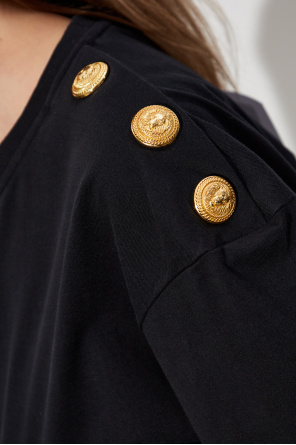 Balmain T-Shirt mit Applikation