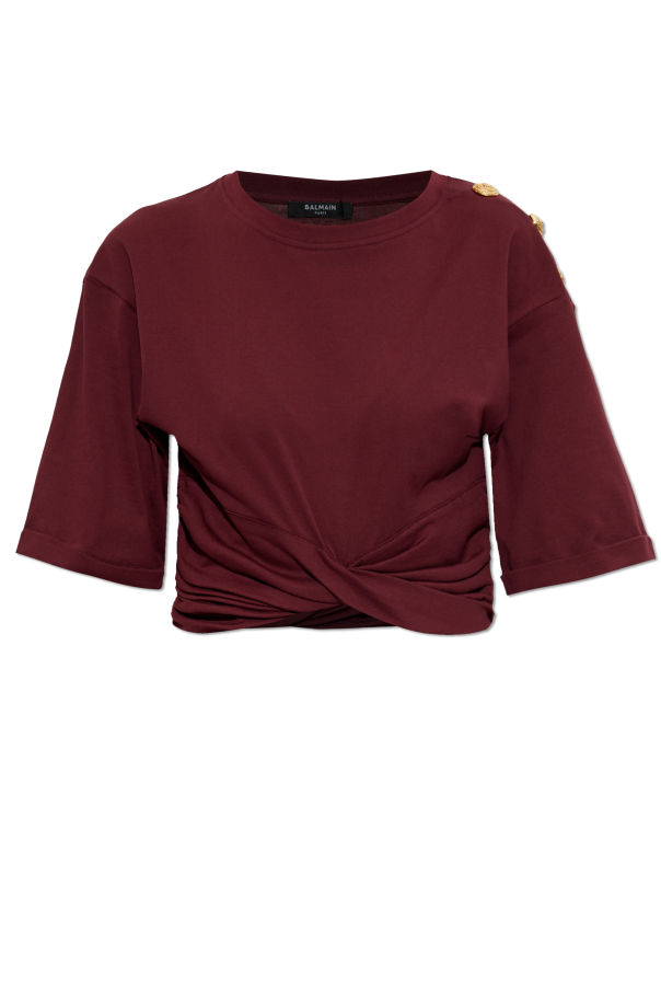 T-shirt with applique od Balmain