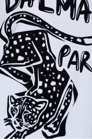 Balmain T-shirt with a velvety print finish