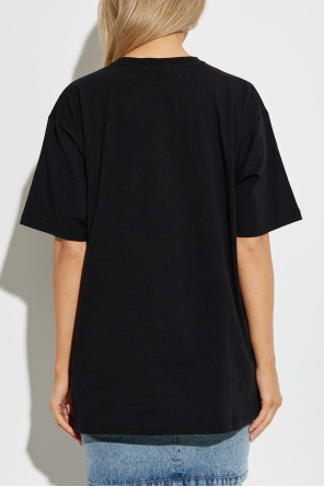 Balmain Camiseta con estampado y acabado aterciopelado