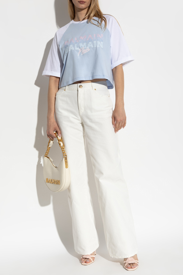Balmain Camiseta corta de corte holgado