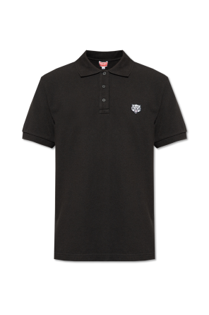 Polo with logo patch