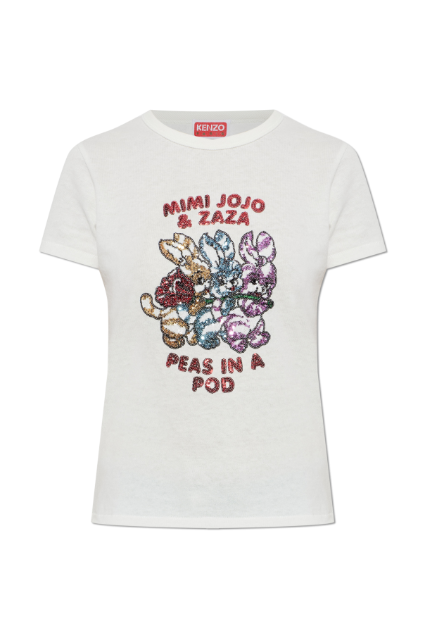 T-shirt with shimmering sequins od Kenzo