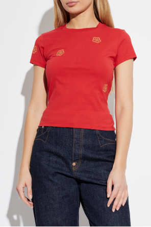 Kenzo T-shirt com logótipo bordado