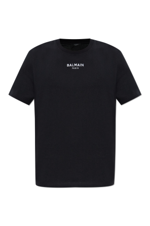 T-shirt mit aufgesticktem logo od Balmain