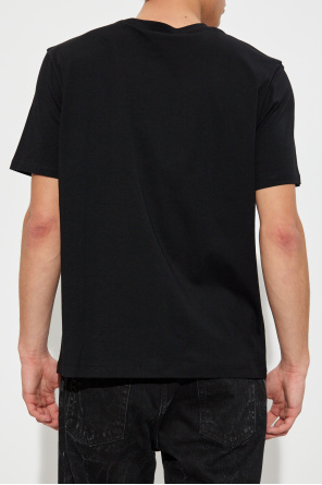 Balmain T-shirt with a logo and a velvety finish