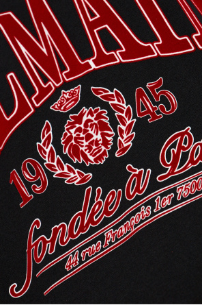 Balmain T-shirt with a logo and a velvety finish