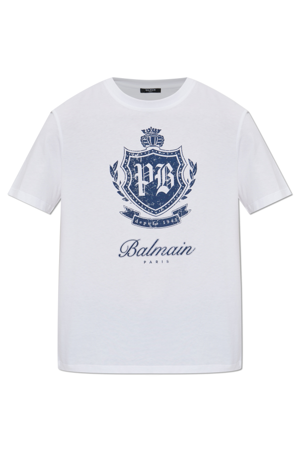 T-shirt with printed logo, zdjęcie 1 T-shirt with printed logo od Balmain