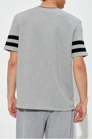 Balmain T-shirt with a logo and a velvety finish