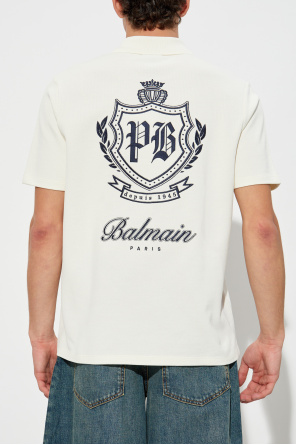Balmain Polo con logo bordado
