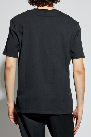 Balmain T-shirt with a logo and a velvety finish