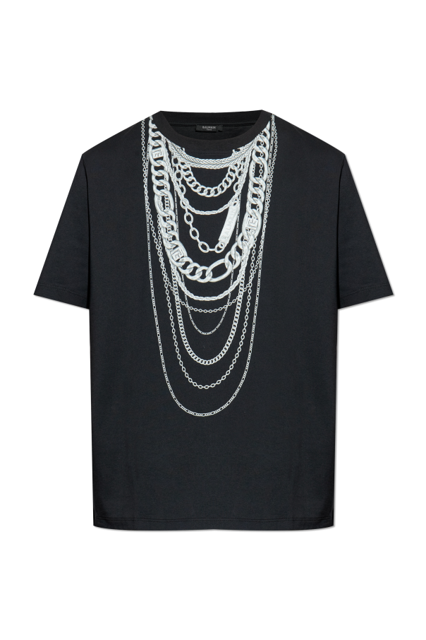 T-shirt with print od Balmain