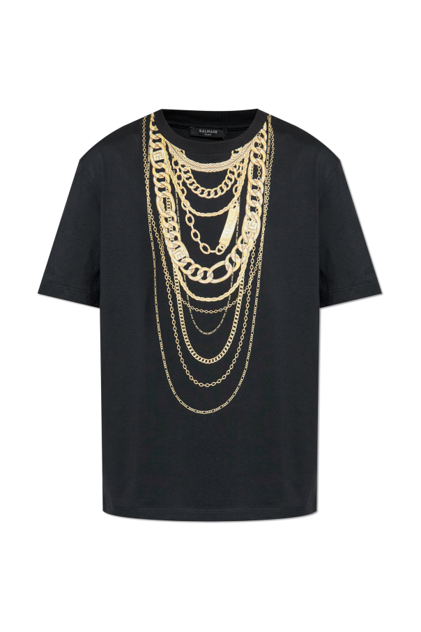 T-shirt with print od Balmain