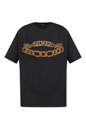 T-shirt with shimmering appliqués