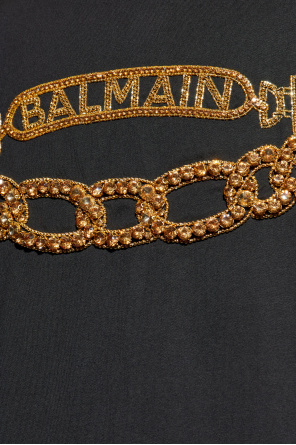 Balmain T-shirt with shimmering appliqués