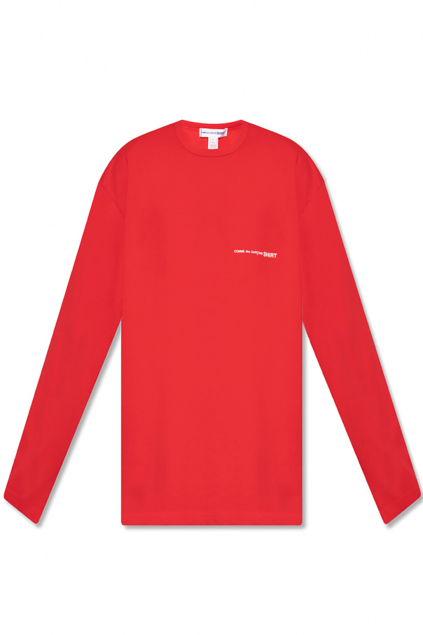 appliqué-logo polo shirt preto T-shirt preto with long sleeves