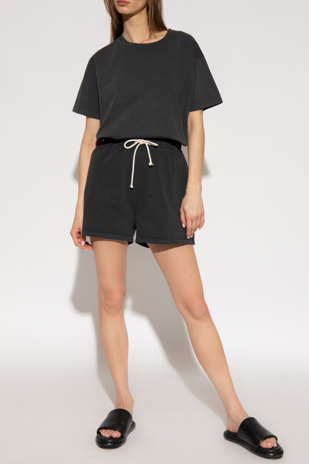 American Vintage Fizvalley Cotton T-shirt In Black