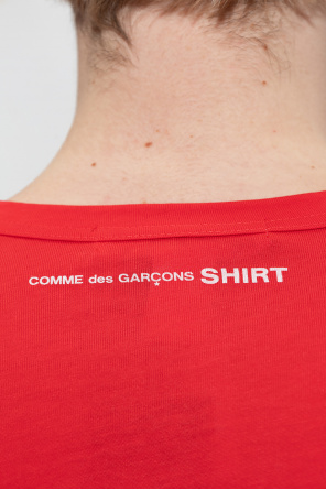 Comme des Garçons Shirt Gcds Boy's White Cotton T-shirt With Logo