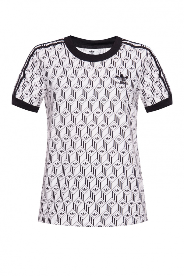 adidas originals black and white t shirt
