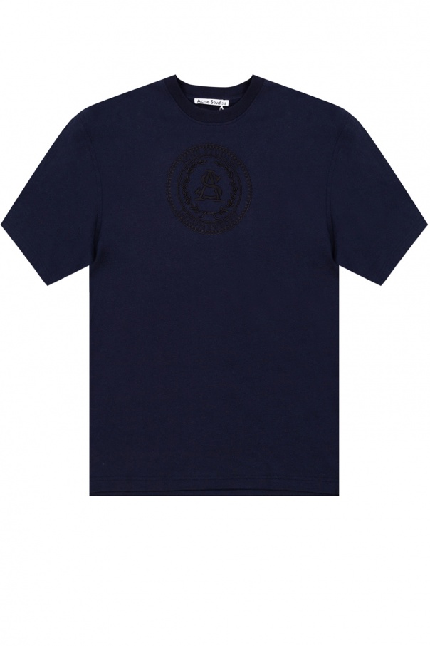 Acne Studios izzue logo patch cotton t shirt item