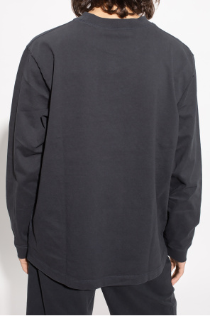 Acne Studios collarless linen shirt Barth Schwarz