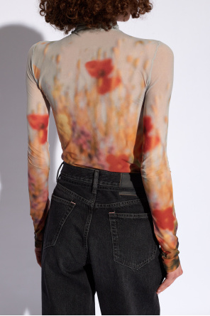 Acne Studios Top with motif of wildflowers