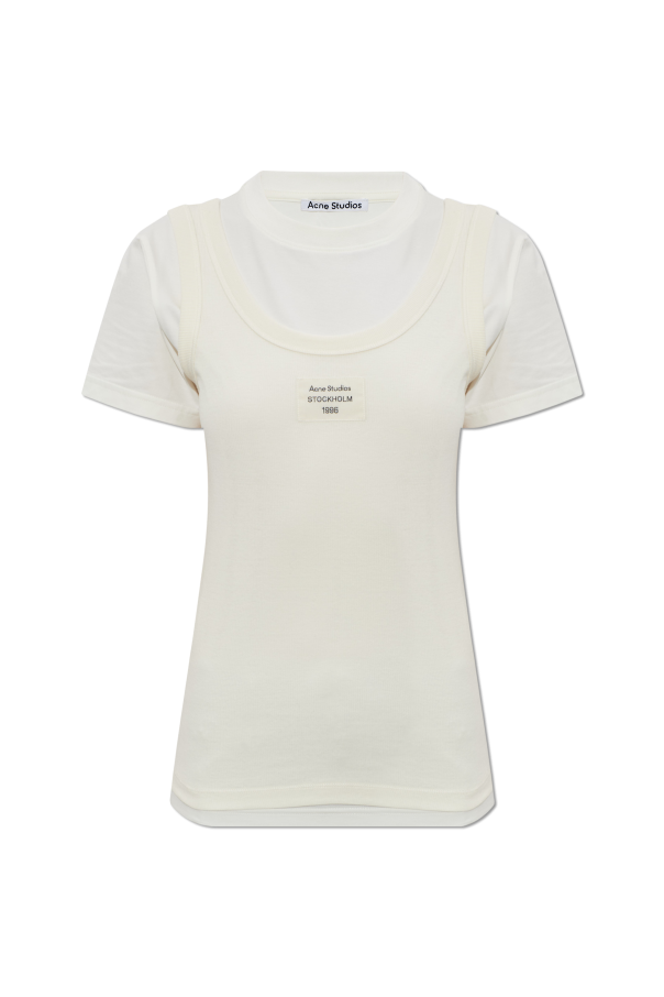 T-shirt with logo patch od Acne Studios