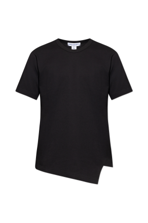 T-shirt with asymmetrical hem