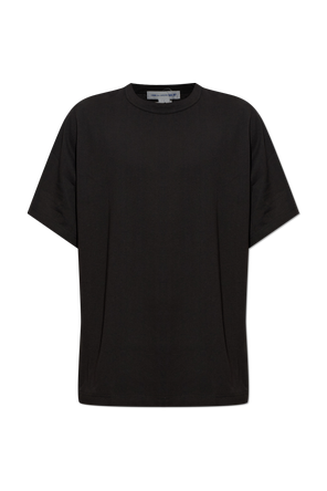 Cotton t-shirt with an asymmetrical finish