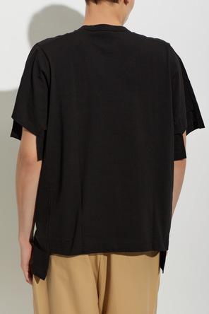 Comme des Garçons Shirt Cotton t-shirt with an asymmetrical finish