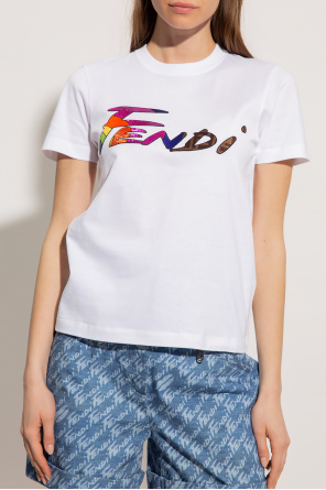 fendi motif T-shirt with logo