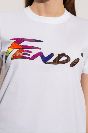 Fendi Fendi Kids monogram-pattern pointelle-knit top