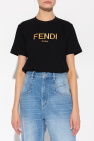 Fendi BLACK T-shirt with logo
