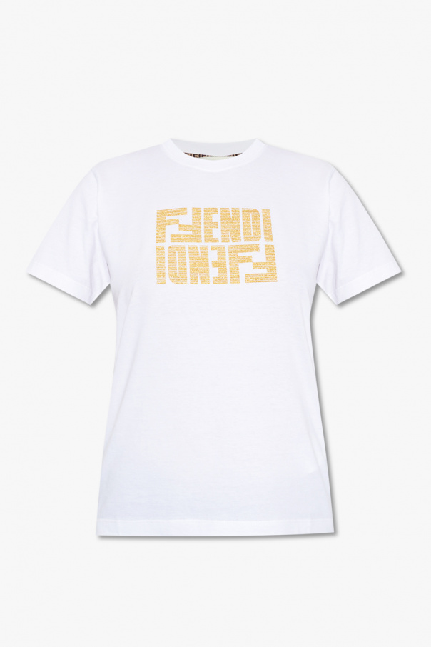 Fendi Fendi logo chain-strap wallet Schwarz