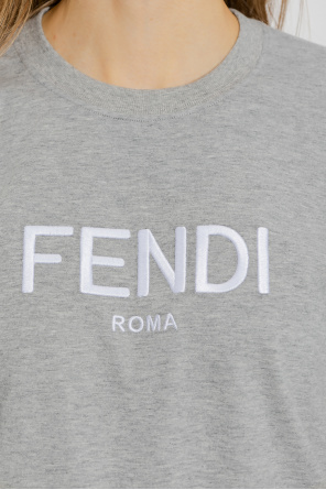 Fendi cuff T-shirt with logo
