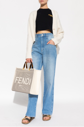 Cropped t-shirt with logo od Fendi