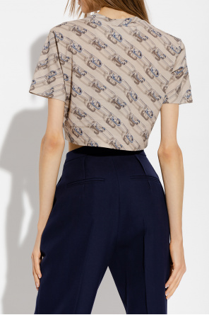 Fendi Cropped T-shirt with logo