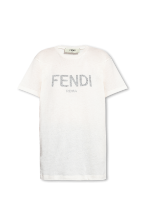 Pink cotton-blend from FENDI KIDS featuring jersey fleece
