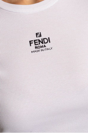 Fendi Logo-embroidered top