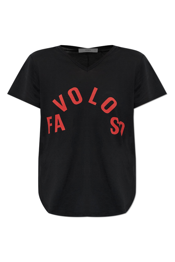 Fendi Cotton T-shirt with Print