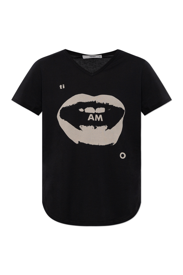T-shirt with print od Fendi