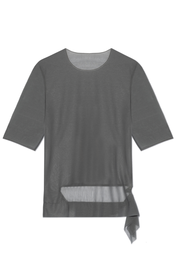 Yohji Yamamoto T-shirt z dekoracyjnym wykończeniem