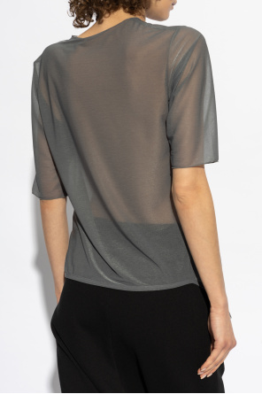 Yohji Yamamoto T-shirt z dekoracyjnym wykończeniem