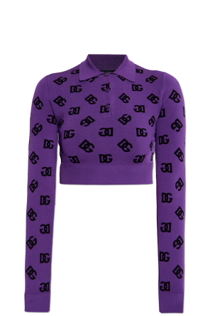 Cropped polo with long sleeves