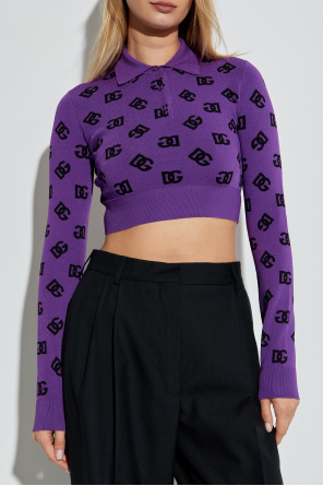Dolce & Gabbana Cropped polo with long sleeves