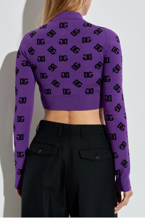 Dolce & Gabbana Cropped polo with long sleeves
