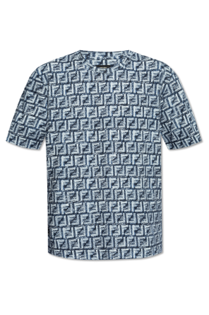 T-shirt z monogramem od Fendi