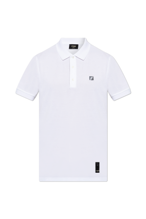 Polo with an application in the shape of a logo od Fendi