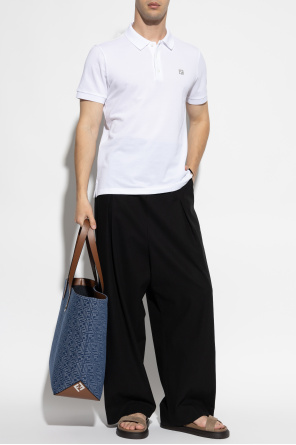 Polo with an application in the shape of a logo od Fendi