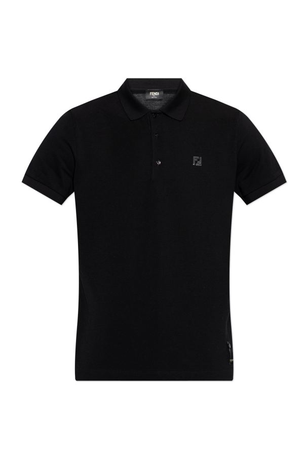 Polo shirt with a logo-shaped appliqué od Fendi